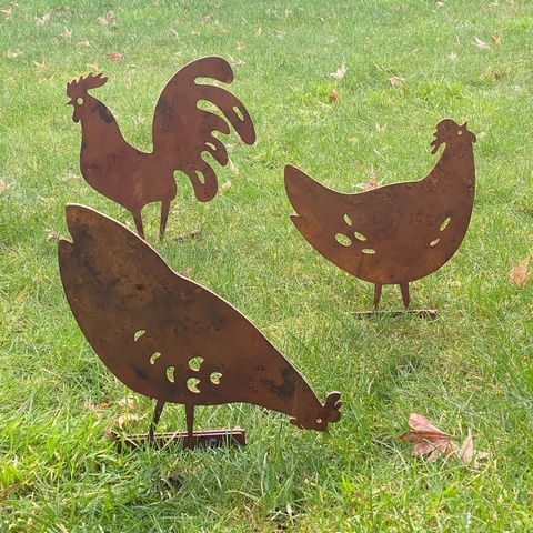 Cockerel & Chickens (set of three) - SAVE £14.97 ON INDIVIDUAL ITEMS