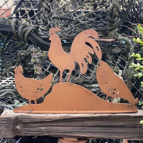 Chickens at Dawn Trio