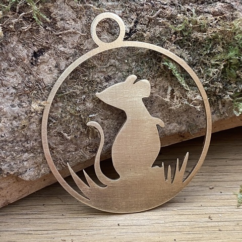 Field Mouse Halo - brass finish (for in the home)